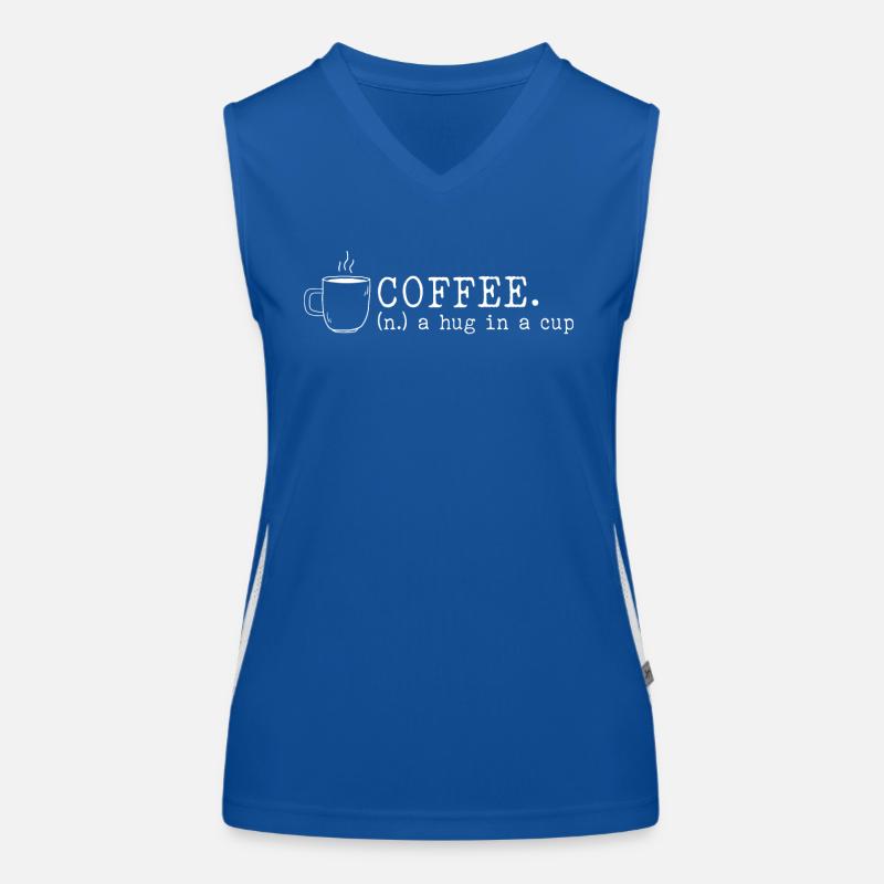 Kaffee Eine Umarmung In Einer Tasse Funktionelles Kontrast-Tank Top für Frauen