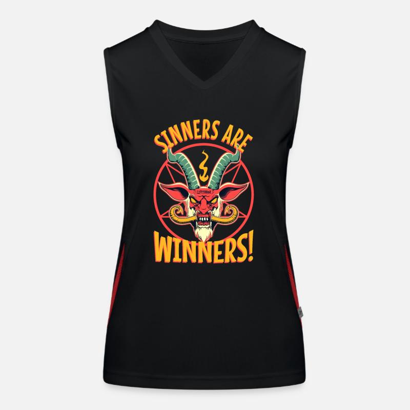 Sinners are Winners - Lifeerror Funktionelles Kontrast-Tank Top für Frauen