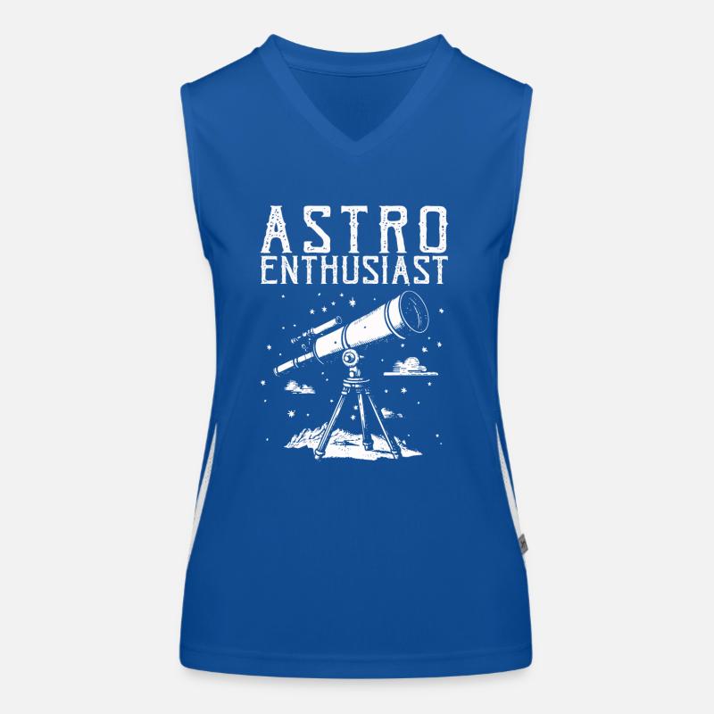Photographie spatiale Télescope d’observation des étoiles Astronomie Débardeur respirant contrasté Femme