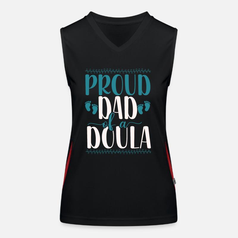 Doula Birth Worker Dad Proud Dad Women's Functional Contrast Tank Top
