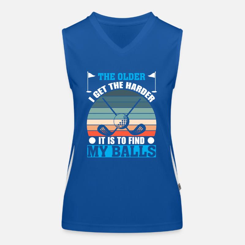 Plus je vieillis, plus il m’est difficile de Débardeur respirant contrasté Femme