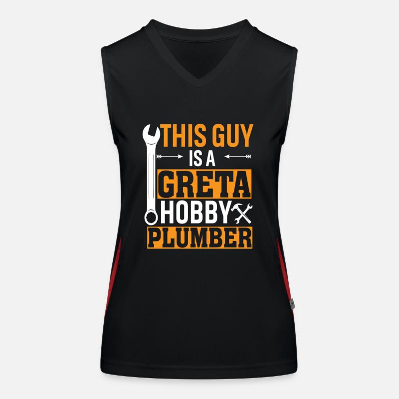 Dieser Typ Ist Ein Großartiger Hobbyklempner Funktionelles Kontrast-Tank Top für Frauen