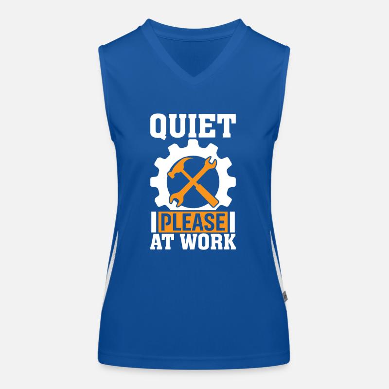 Ruhe Bitte Bei Der Arbeit Funktionelles Kontrast-Tank Top für Frauen