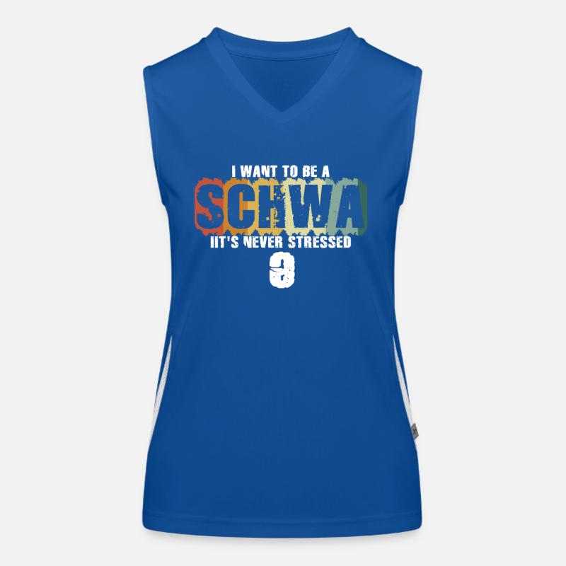 I Want To Be A Schwa Its Never Stressed Women's Functional Contrast Tank Top