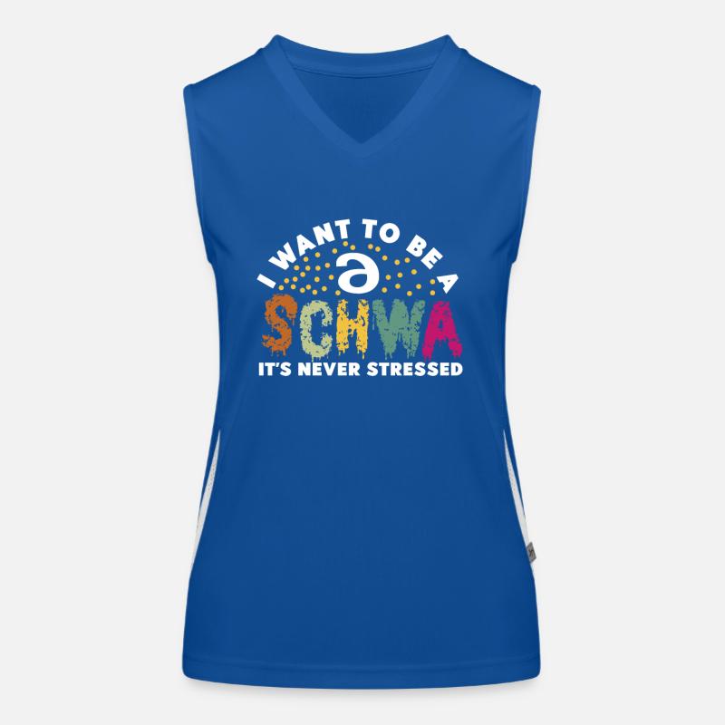 I Want To Be A Schwa Its Never Stressed Women's Functional Contrast Tank Top