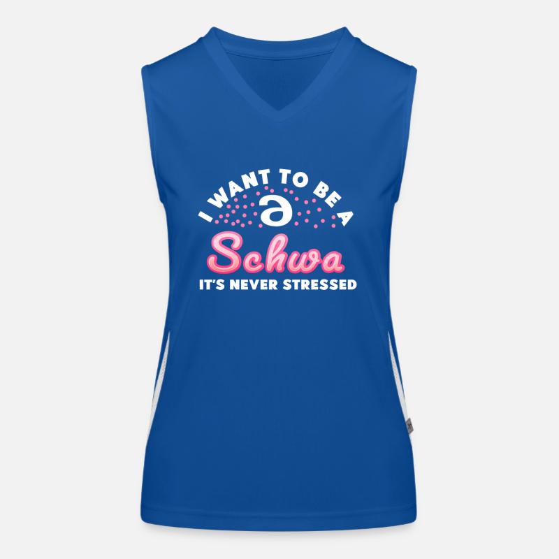I Want To Be A Schwa Its Never Stressed Women's Functional Contrast Tank Top