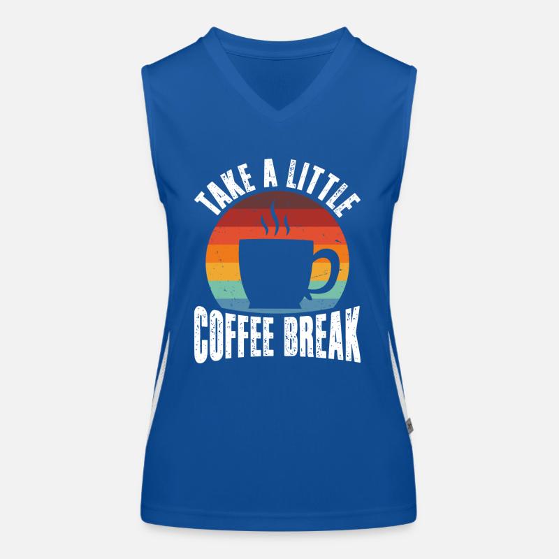 Take a little coffee break retro Women's Functional Contrast Tank Top