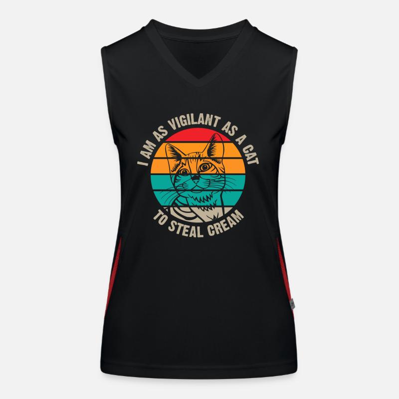 Ich Bin So Wachsam Wie Eine Katze Funktionelles Kontrast-Tank Top für Frauen