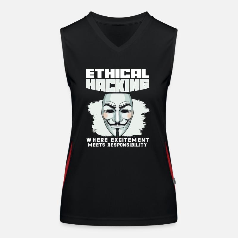 Ethical Hacking Analyst Ethical Cyber Security - Women's Functional Contrast Tank Top - black/red