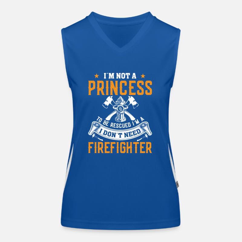 I'm not a princess I don't need to be rescued Women's Functional Contrast Tank Top