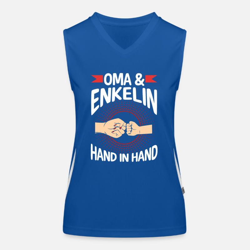 Oma Großmutter und Enkelin Funktionelles Kontrast-Tank Top für Frauen