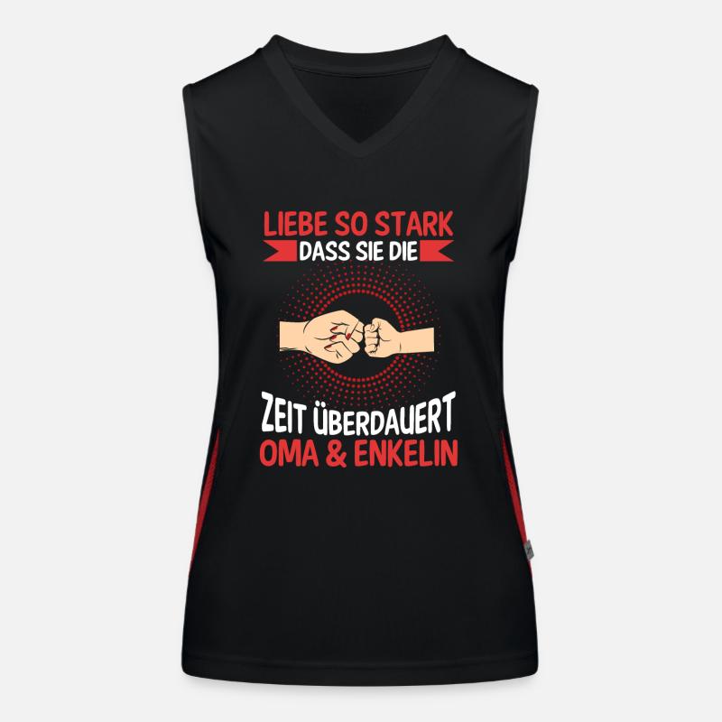 Oma Großmutter und Enkelin Funktionelles Kontrast-Tank Top für Frauen