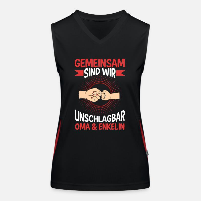 Oma Großmutter und Enkelin Funktionelles Kontrast-Tank Top für Frauen