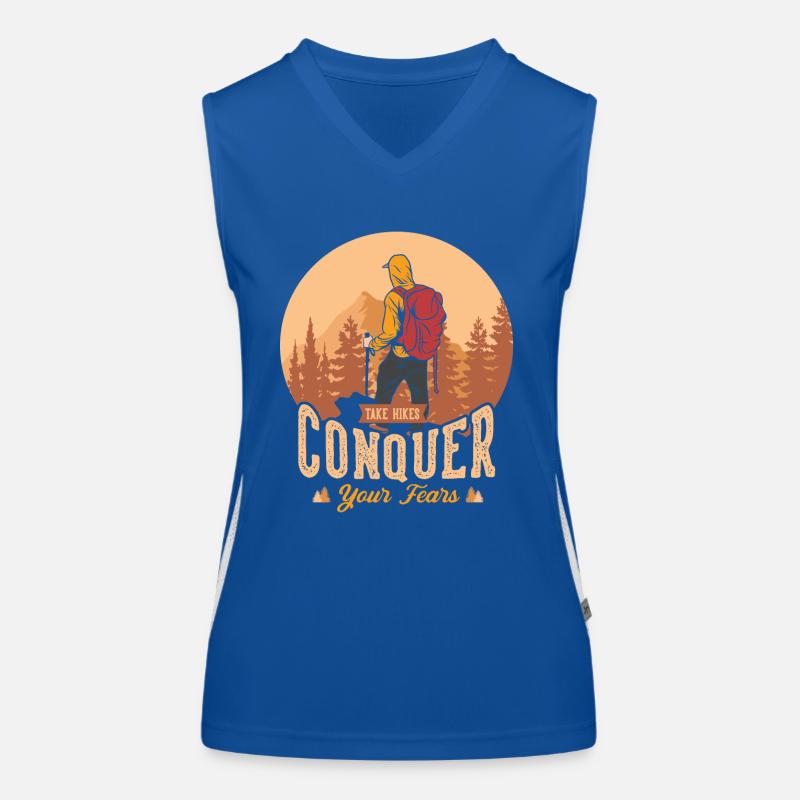Take hikes conquer your fears Women's Functional Contrast Tank Top