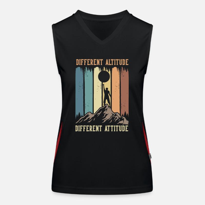 Different altitude different attitude Funktionelles Kontrast-Tank Top für Frauen