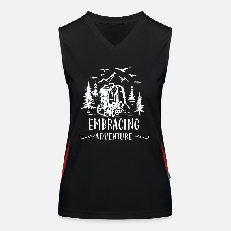 Embracing adventure Funktionelles Kontrast-Tank Top für Frauen