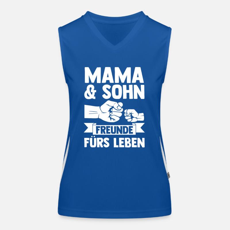 Mutter Muttertag Mama und Sohn Funktionelles Kontrast-Tank Top für Frauen