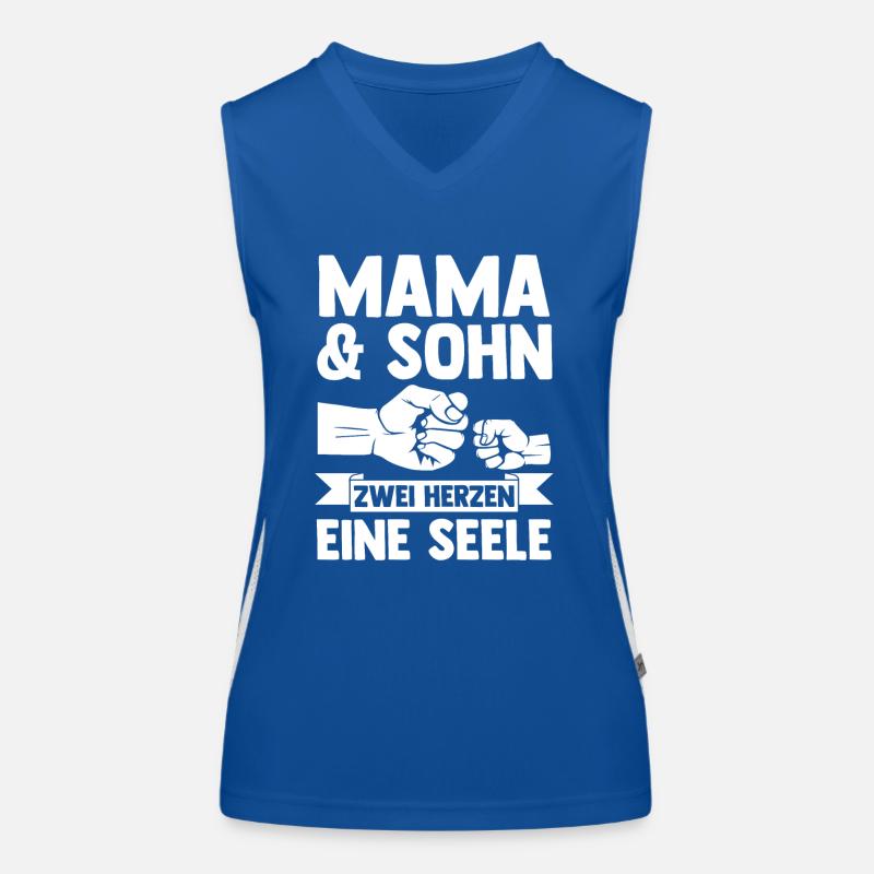 Mutter Muttertag Mama und Sohn Funktionelles Kontrast-Tank Top für Frauen