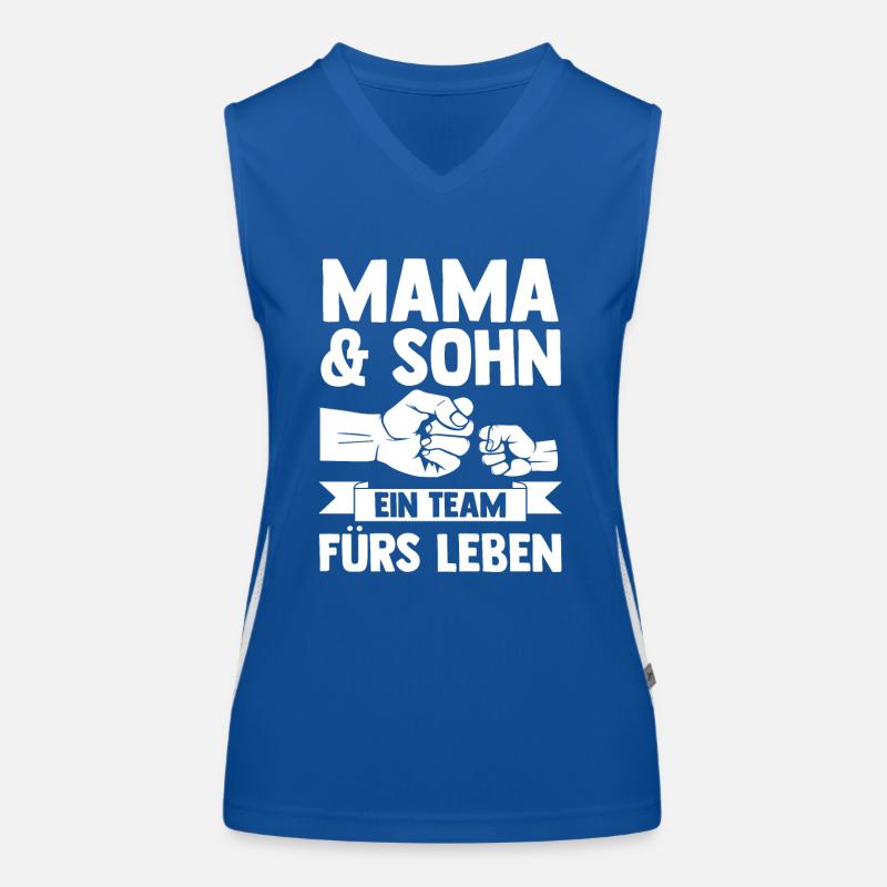 Mutter Muttertag Mama und Sohn Funktionelles Kontrast-Tank Top für Frauen