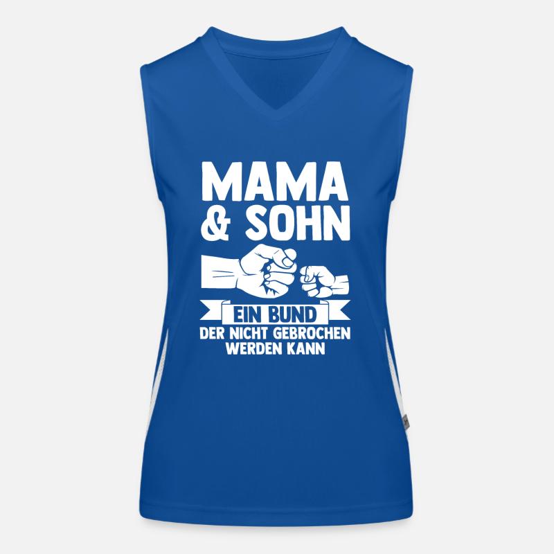 Mutter Muttertag Mama und Sohn Funktionelles Kontrast-Tank Top für Frauen