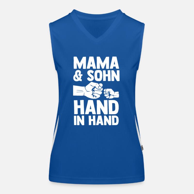 Mutter Muttertag Mama und Sohn Funktionelles Kontrast-Tank Top für Frauen