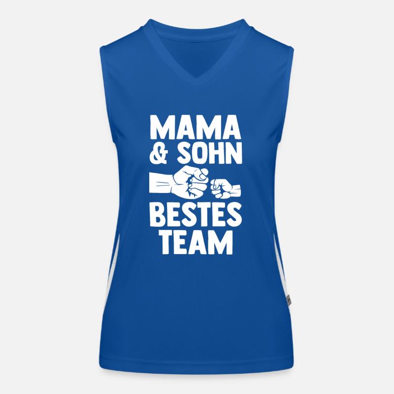 Mutter Muttertag Mama und Sohn Funktionelles Kontrast-Tank Top für Frauen