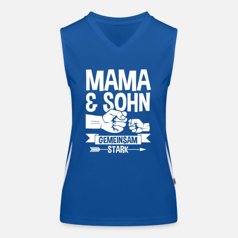 Mutter Muttertag Mama und Sohn Funktionelles Kontrast-Tank Top für Frauen