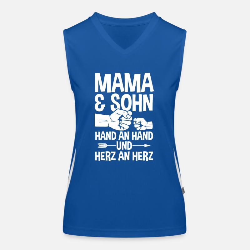 Mutter Muttertag Mama und Sohn Funktionelles Kontrast-Tank Top für Frauen