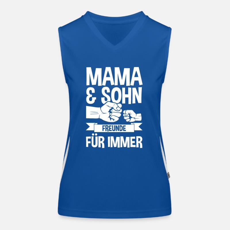 Mutter Muttertag Mama und Sohn Funktionelles Kontrast-Tank Top für Frauen
