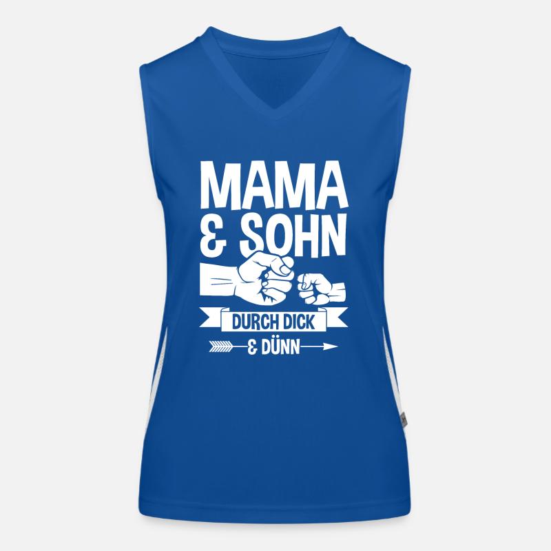 Mutter Muttertag Mama und Sohn Funktionelles Kontrast-Tank Top für Frauen