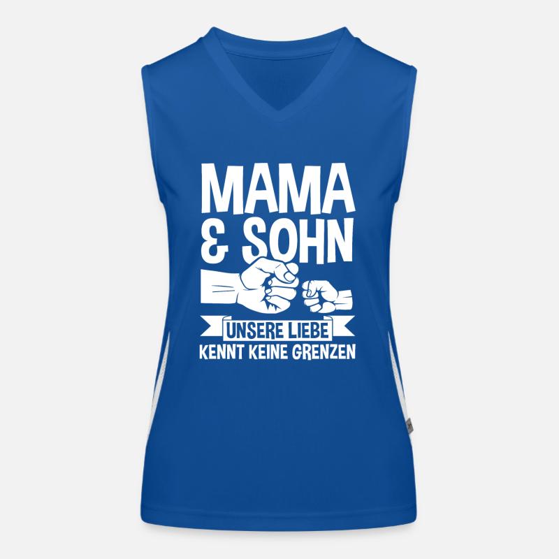 Mutter Muttertag Mama und Sohn Funktionelles Kontrast-Tank Top für Frauen