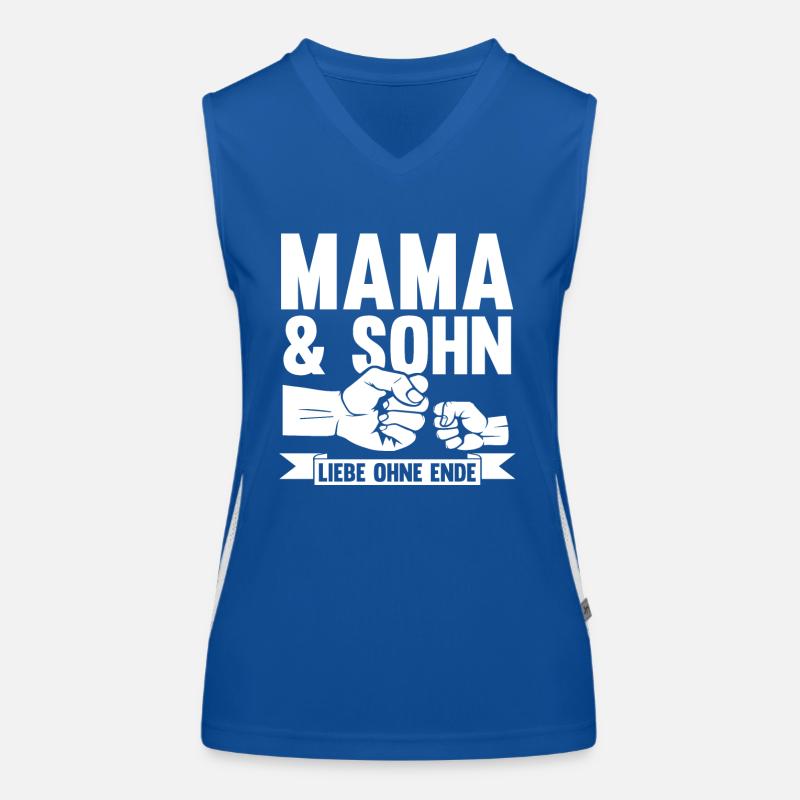 Mutter Muttertag Mama und Sohn Funktionelles Kontrast-Tank Top für Frauen