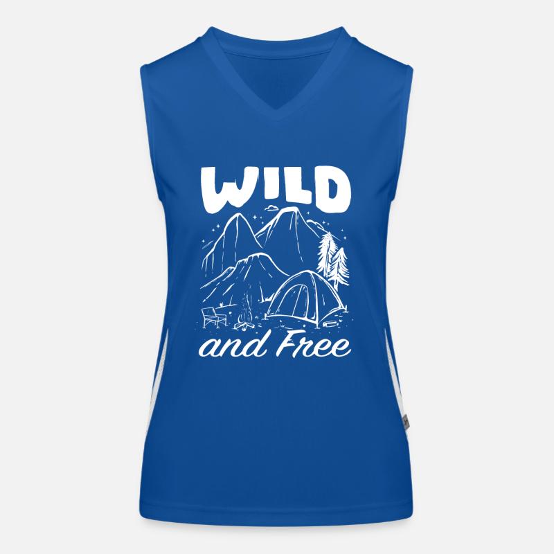 Camping campfire Spruch Funktionelles Kontrast-Tank Top für Frauen