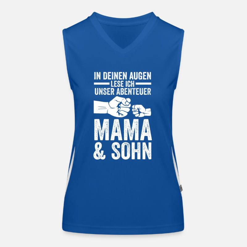 Mutter Muttertag Mama und Sohn Funktionelles Kontrast-Tank Top für Frauen