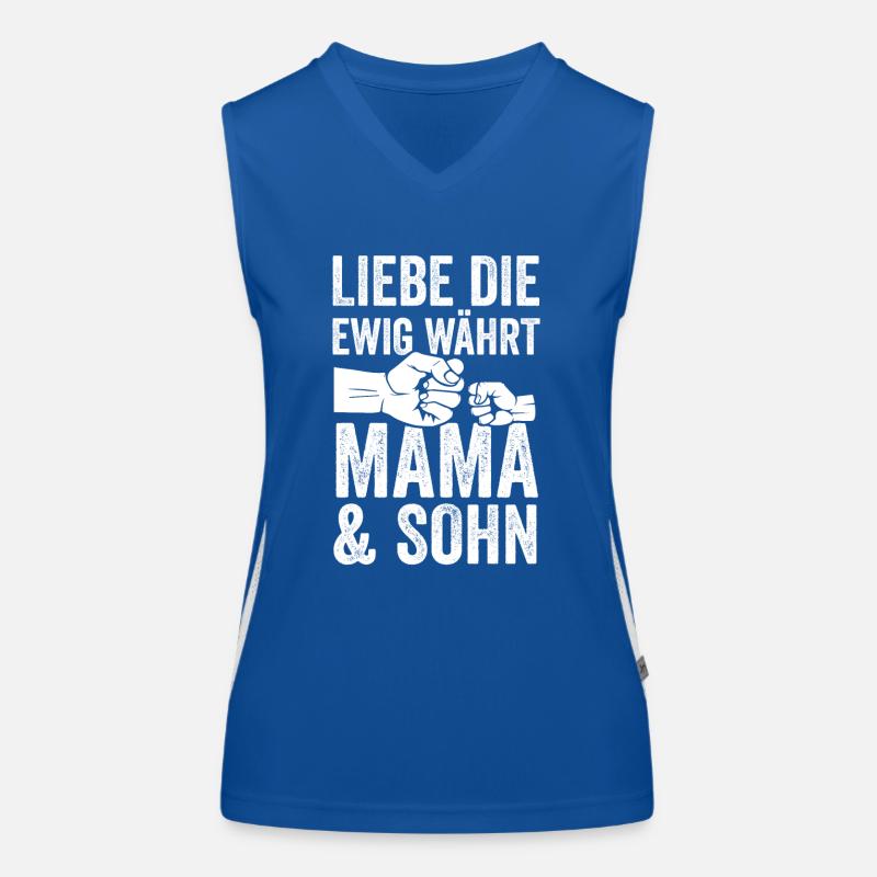 Mutter Muttertag Mama und Sohn Funktionelles Kontrast-Tank Top für Frauen