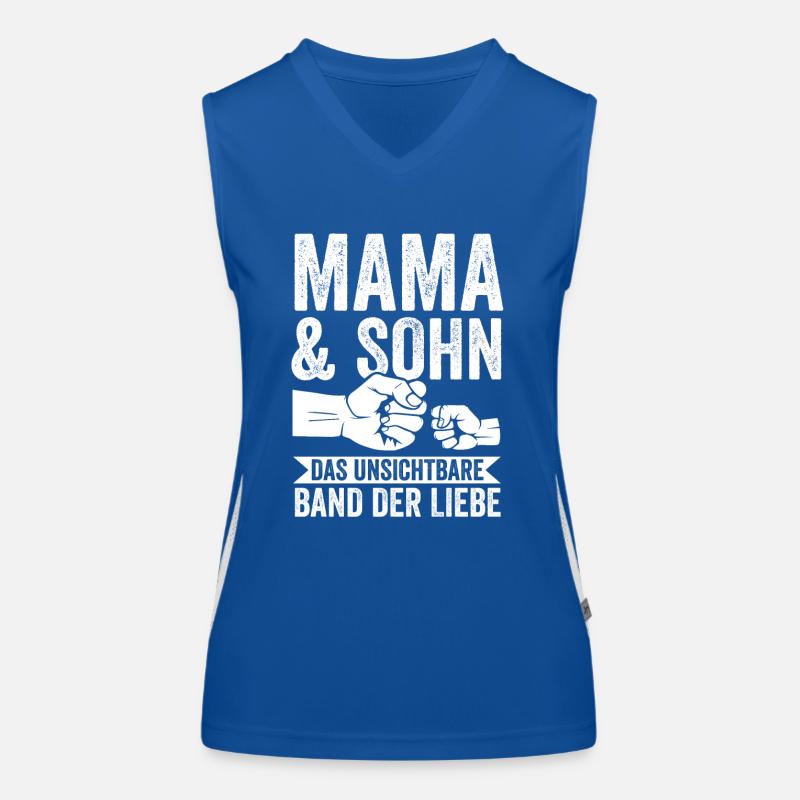 Mutter Muttertag Mama und Sohn Funktionelles Kontrast-Tank Top für Frauen