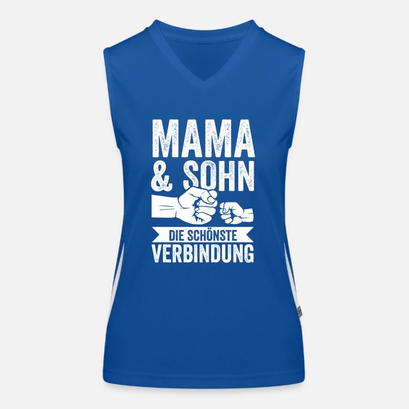 Mutter Muttertag Mama und Sohn Funktionelles Kontrast-Tank Top für Frauen