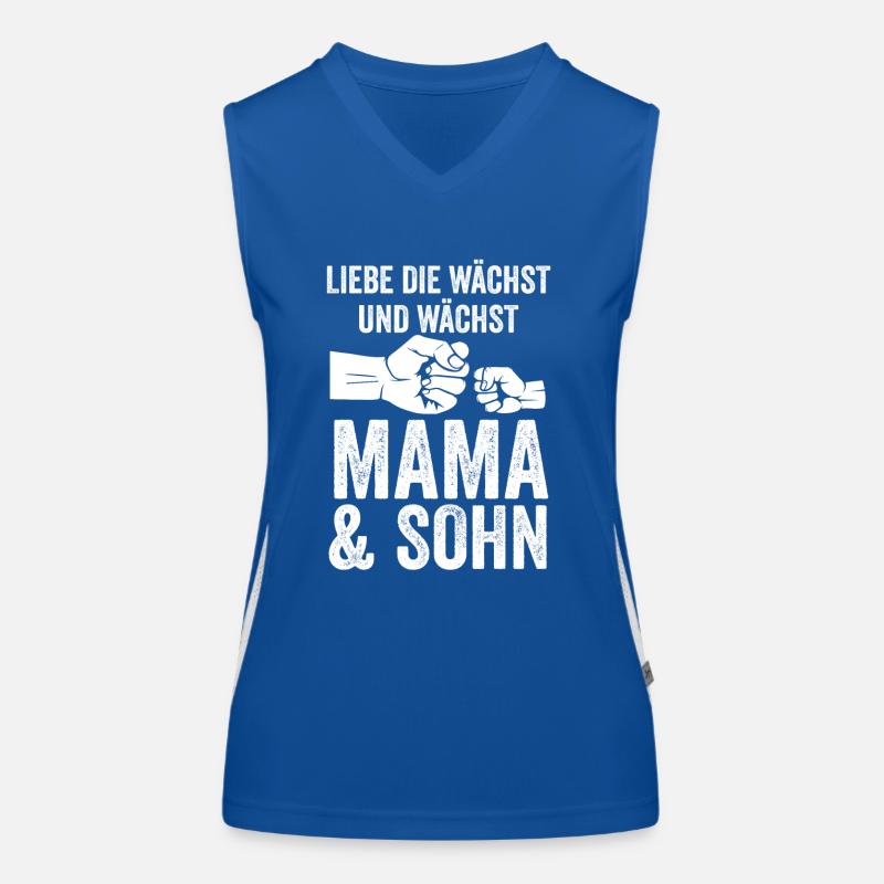 Mutter Muttertag Mama und Sohn Funktionelles Kontrast-Tank Top für Frauen