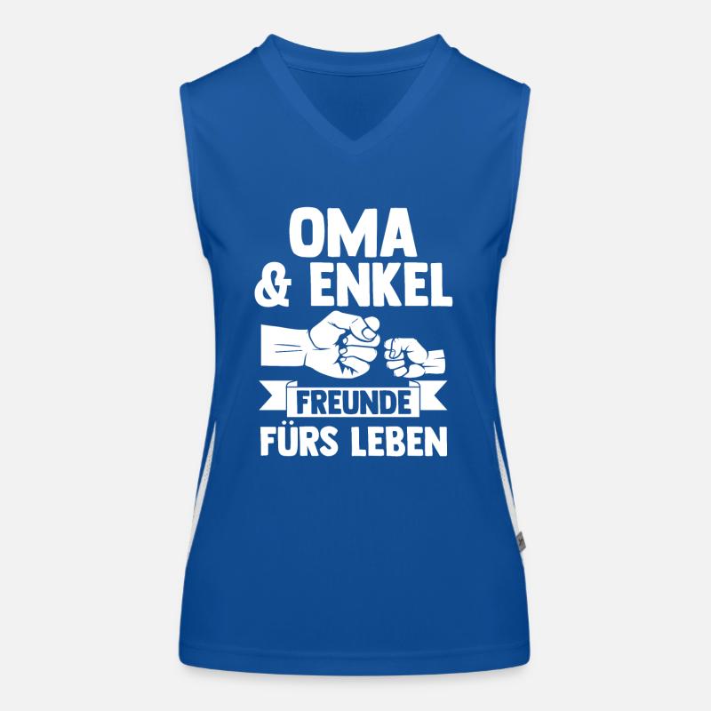 Oma Großmutter und Enkel Funktionelles Kontrast-Tank Top für Frauen