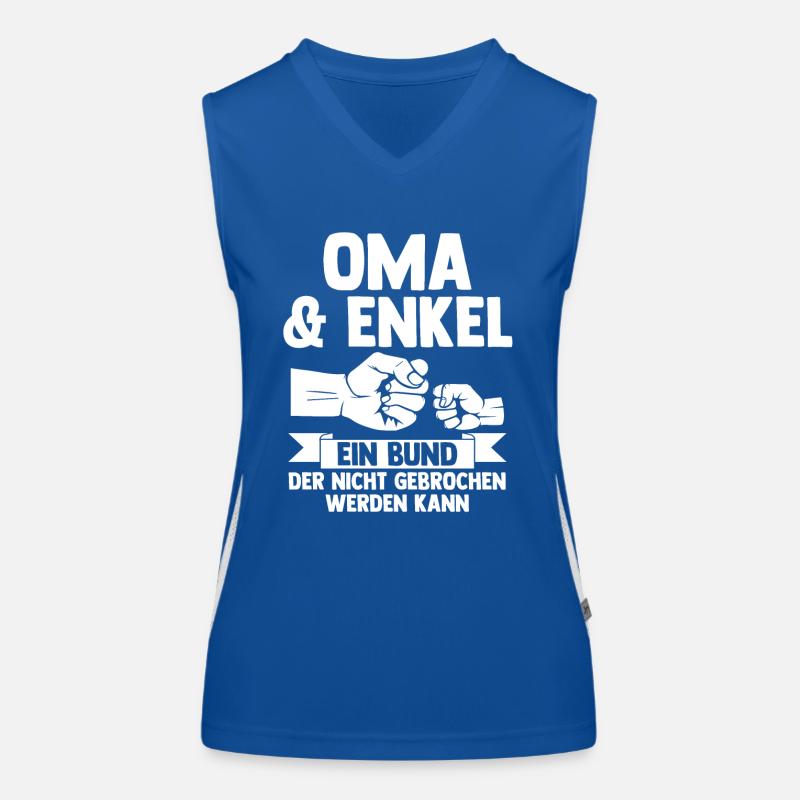 Oma Großmutter und Enkel Funktionelles Kontrast-Tank Top für Frauen