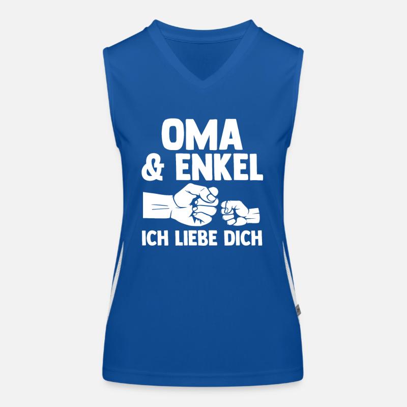 Oma Großmutter und Enkel Funktionelles Kontrast-Tank Top für Frauen