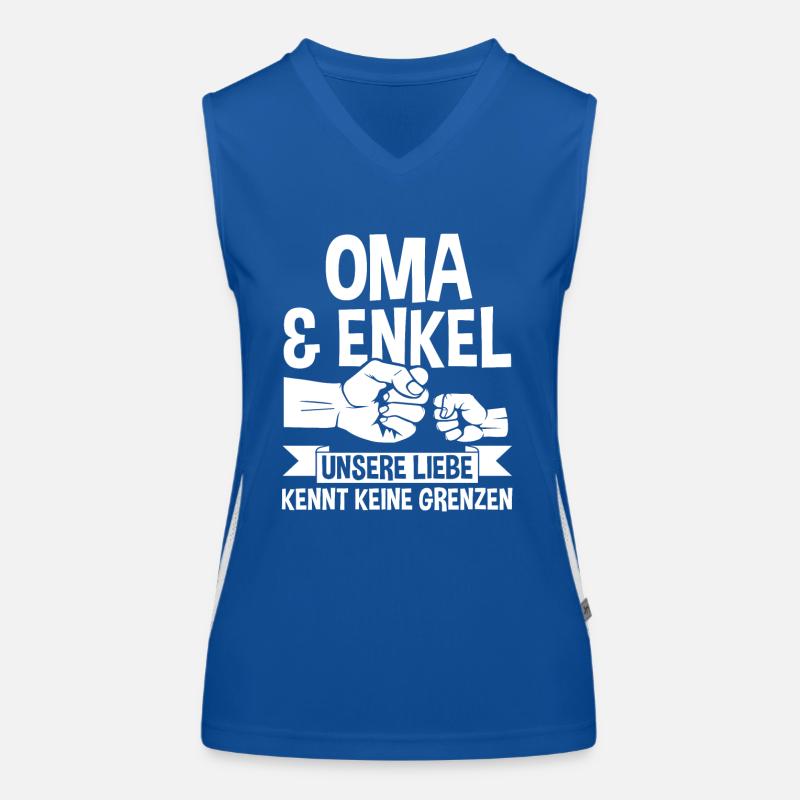 Oma Großmutter und Enkel Funktionelles Kontrast-Tank Top für Frauen