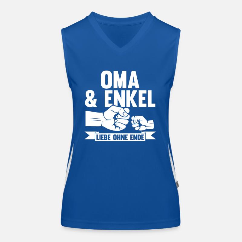 Oma Großmutter und Enkel Funktionelles Kontrast-Tank Top für Frauen