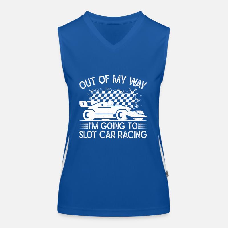 Course de voiture de circuit hors de mon chemin idée cadeau Débardeur respirant contrasté Femme