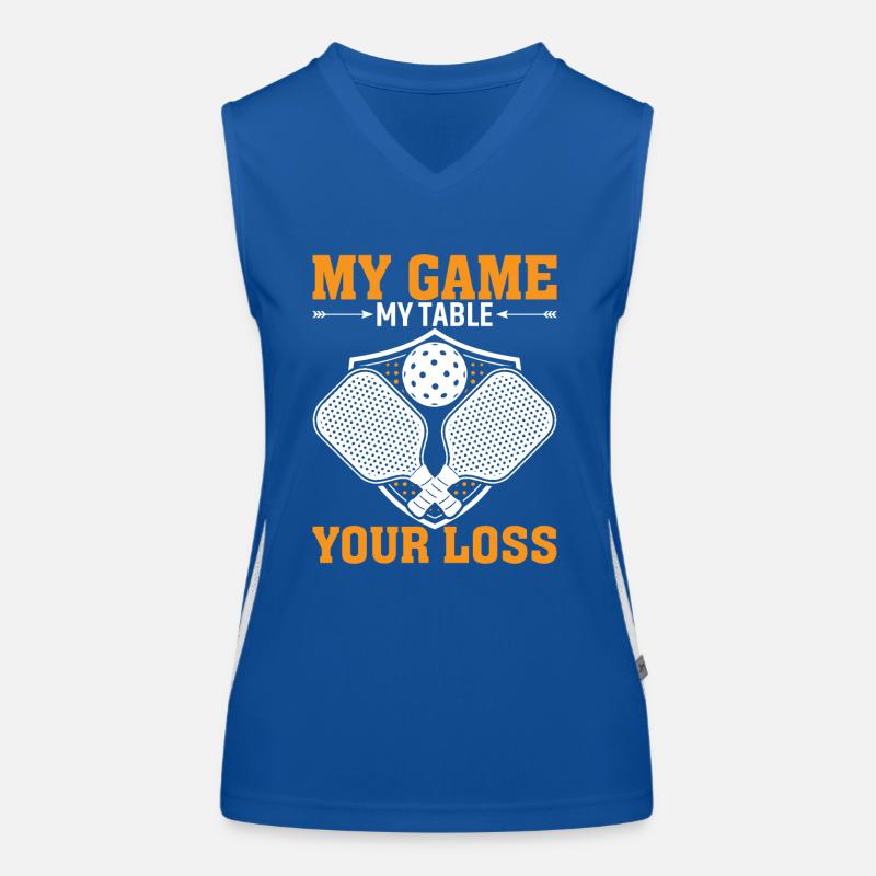 Mon jeu Ma table Ta perte Débardeur respirant contrasté Femme