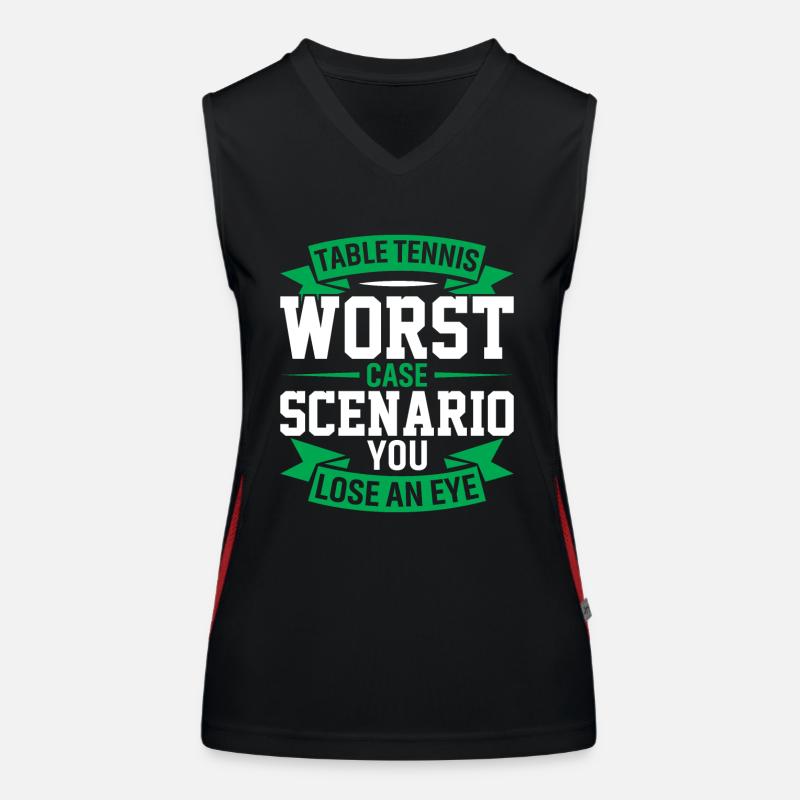 Table tennis worst-case scenario: You lose a Women's Functional Contrast Tank Top