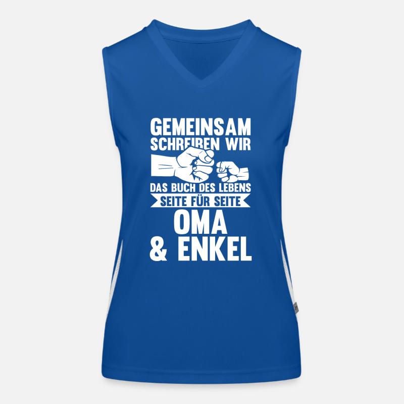 Oma Großmutter und Enkel Funktionelles Kontrast-Tank Top für Frauen