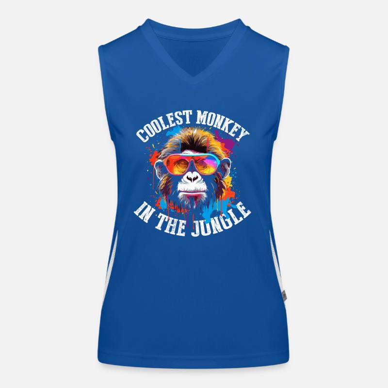 Der coolste Affe im Dschungel Funktionelles Kontrast-Tank Top für Frauen