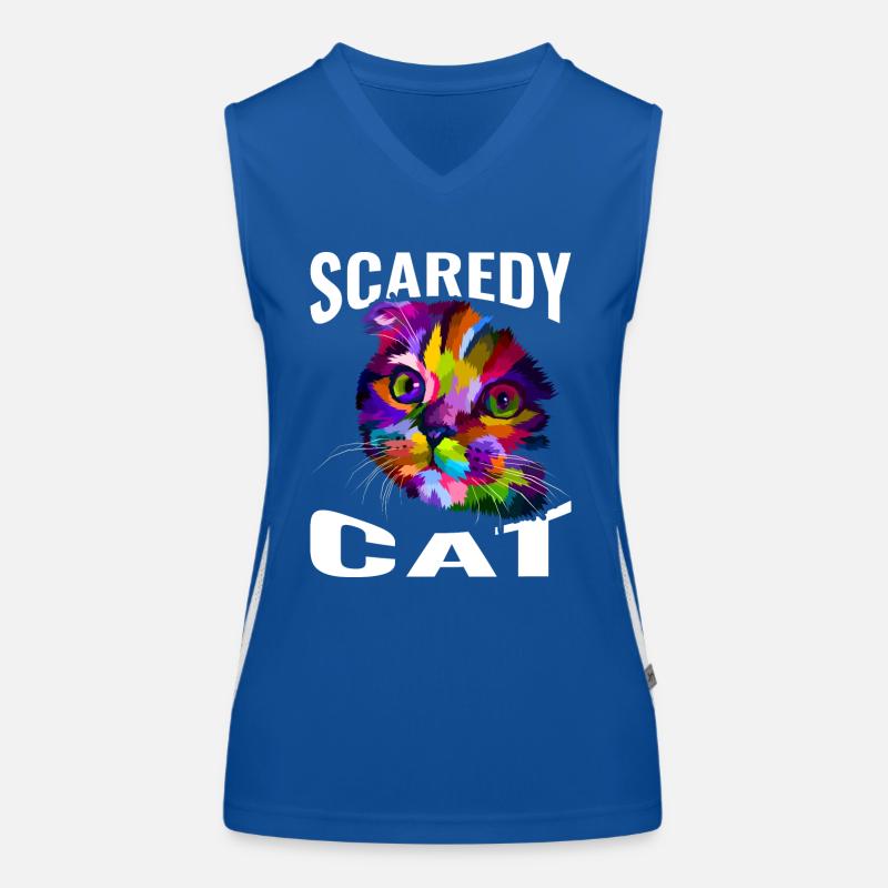 Chat effrayé Débardeur respirant contrasté Femme