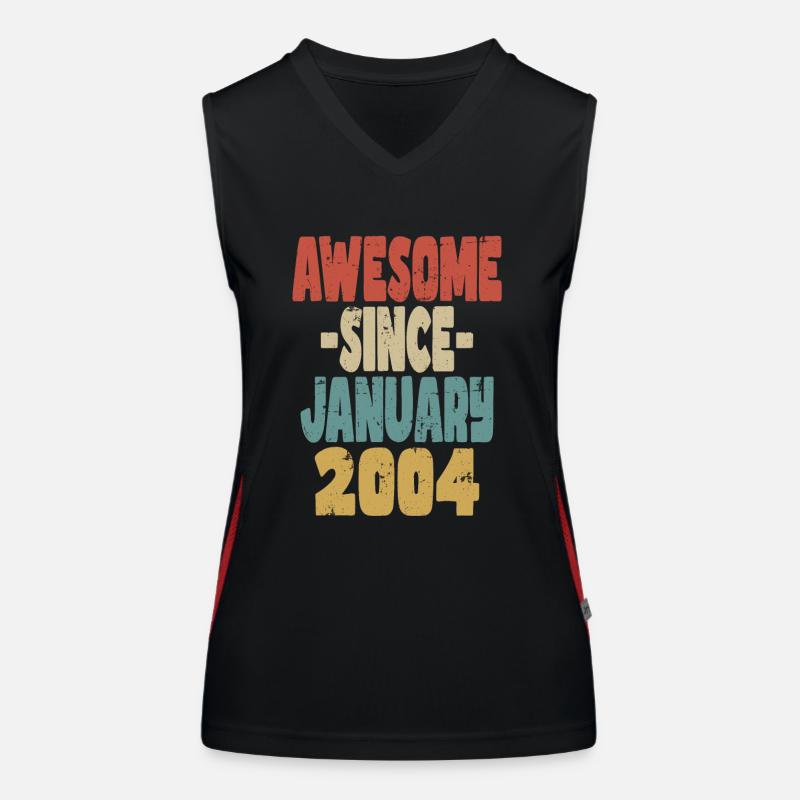 Awesome January 2004 Women's Functional Contrast Tank Top